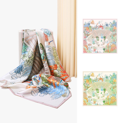 Silk Gift Scarf Deep Sea Legend HA31301 S8