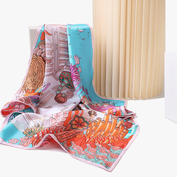 Silk Gift Scarf Deep Sea Legend HA31302 S9