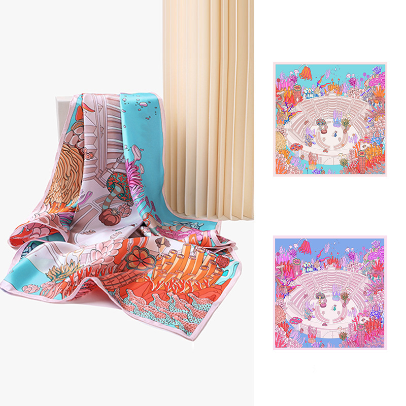 Silk Gift Scarf Deep Sea Legend HA31302 S9