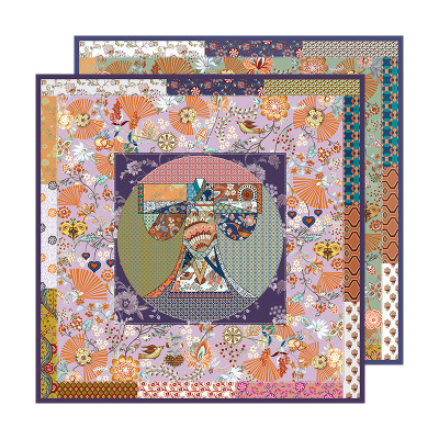 Silk Scarf National Fashion Retro Prosperity Tang Suit HA210801 S4