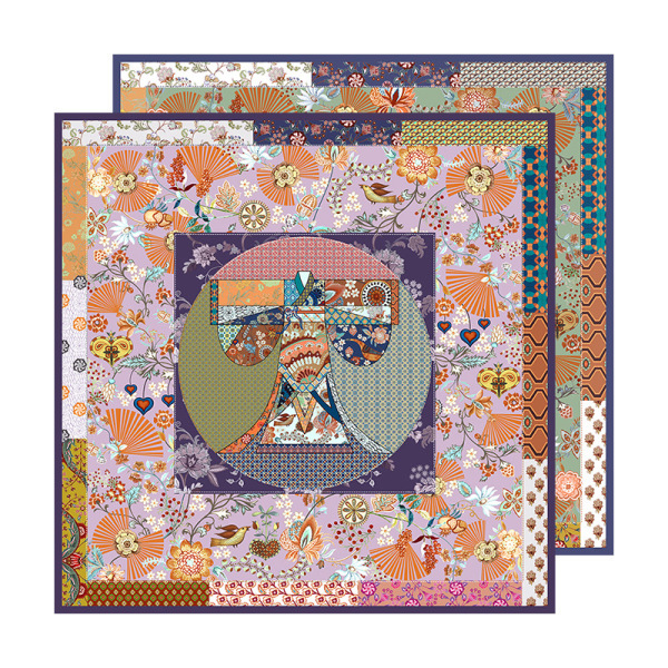 Silk Scarf National Fashion Retro Prosperity Tang Suit HA210801 S4
