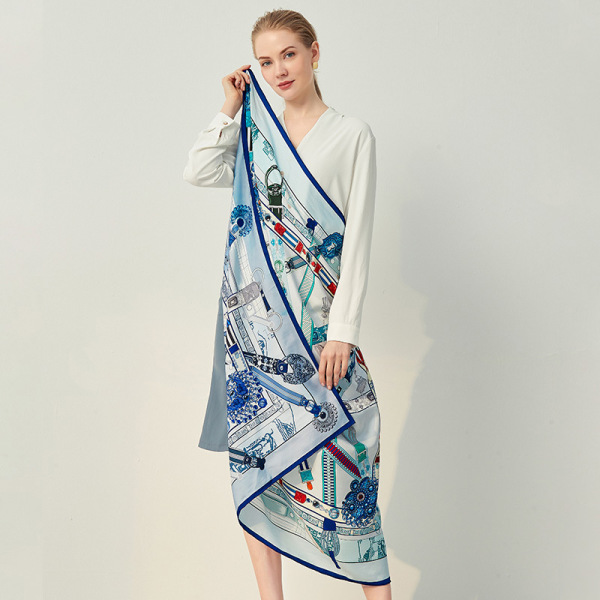 Rice twill square scarves in different colors HA210201 S13