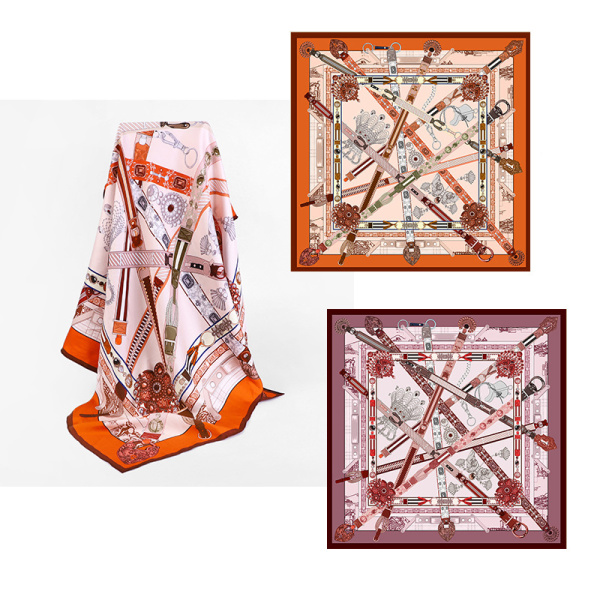 Rice twill square scarves in different colors HA210202 S14