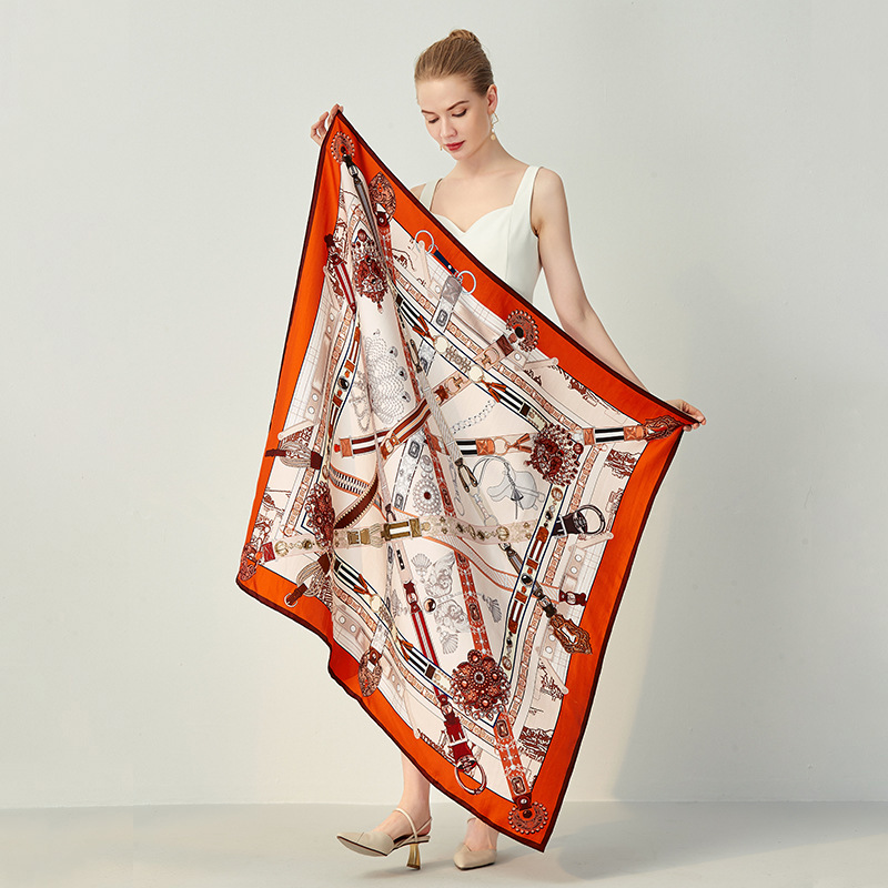 Rice twill square scarves in different colors HA210202 S14