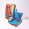 Double-sided different-color square scarf yellow sand blue sea S16