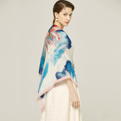 Elegant Literary Ladies Silkworm Silk Gift Scarf S26