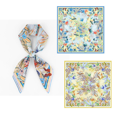 Ingenuity and different colors 90cm silk scarf Pinellia Fusheng 2 S11