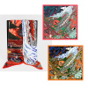 Printed twill silk scarf S15