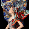 Printed twill silk scarf S15