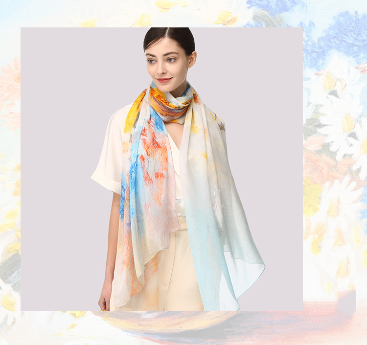 Sunscreen scarf multi-color optional HL07133-Spring flowers in the wild S32