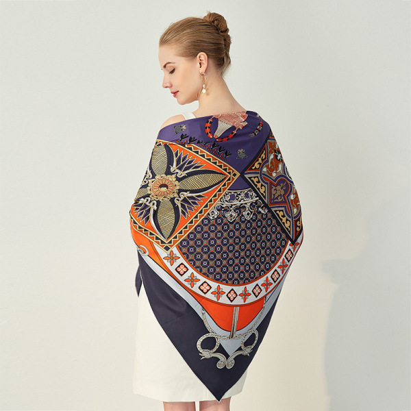 135cm Square Scarf Hangzhou Silk Gift Scarf S83