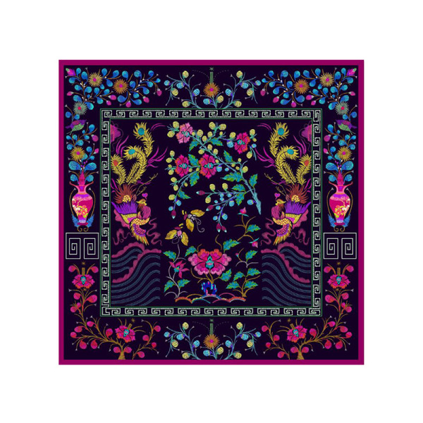  Huatai Silk Zhuang 140cm Silk Square Scarf AA01813 S65