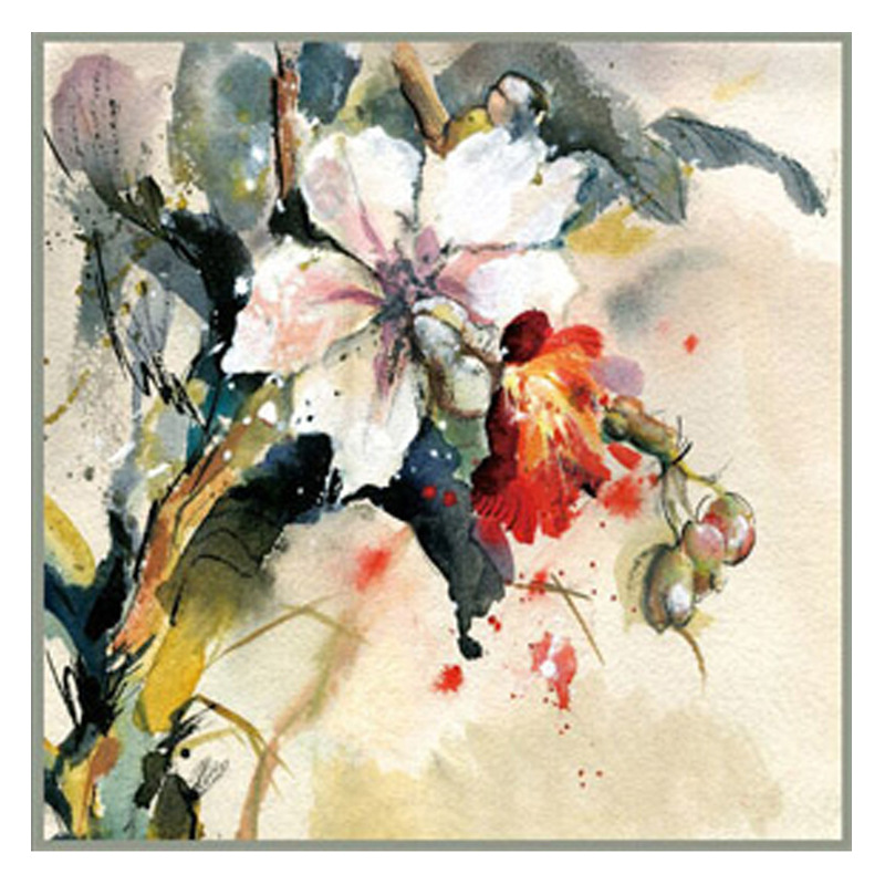 Chinese style classical ink painting gauze shawl S60