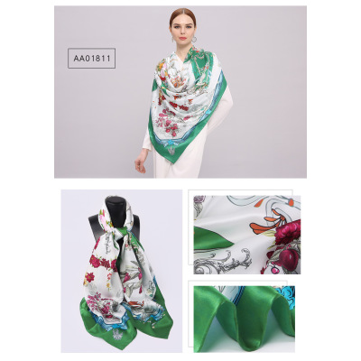 Huatai Silk Zhuang 140cm Silk Square Scarf AA01811 S63
