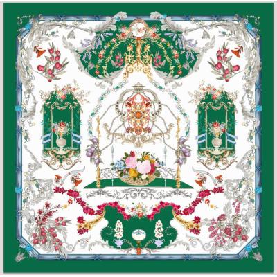 Huatai Silk Zhuang 140cm Silk Square Scarf AA01811 S63