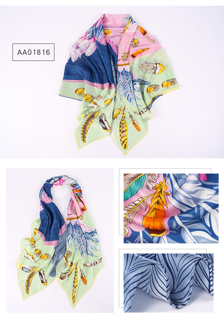  Huatai Silk Zhuang 140cm Silk Square Scarf AA01816 S67