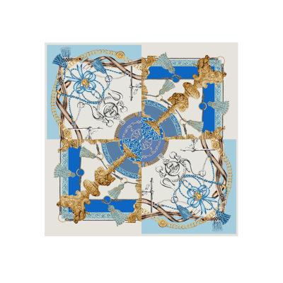 Huatai Silk Zhuang 140cm Silk Square Scarf  AA01822 S72