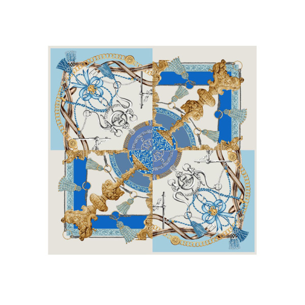 Huatai Silk Zhuang 140cm Silk Square Scarf  AA01822 S72