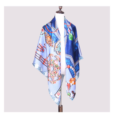Huatai Silk Zhuang 140cm Silk Square Scarf  AA01825 S73