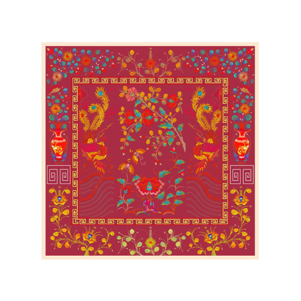 Huatai Silk Zhuang 140cm Silk Square Scarf AA01812 S64