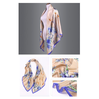 Huatai Silk Zhuang 140cm Silk Square Scarf AA01819 S70