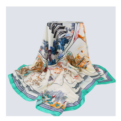 Huatai Silk Zhuang 140cm Silk Square Scarf AA01824 S61