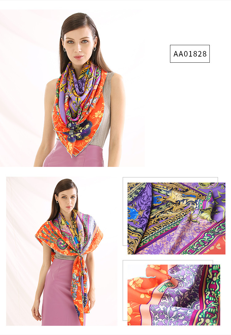 Premium Silk Gift Twill Scarf 1 AA01828 S86