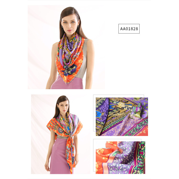 Premium Silk Gift Twill Scarf 1 AA01828 S86