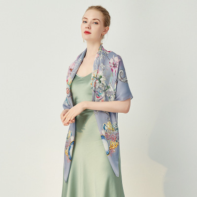 Silk georgette square scarf shawl mulberry silk scarf S52