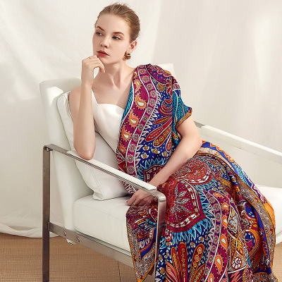 Silk twill gift scarf large shawl AA01837 S79