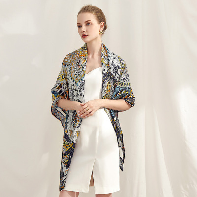 Silk twill gift scarf large shawl AA01838 S80