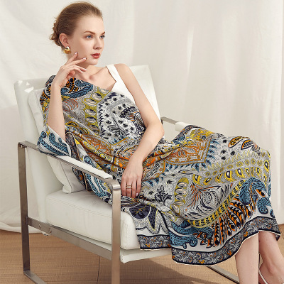 Silk twill gift scarf large shawl AA01838 S80