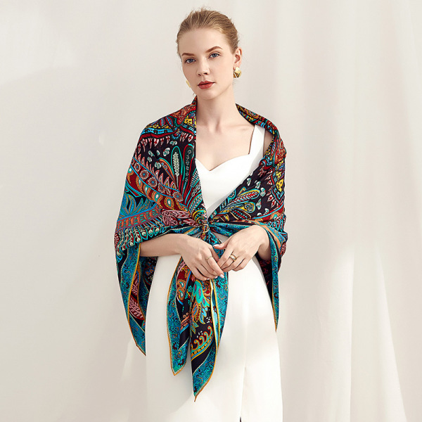 Silk twill gift scarf large shawl AA01839 S81