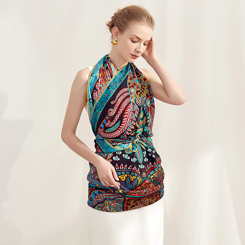 Silk twill gift scarf large shawl AA01839 S81