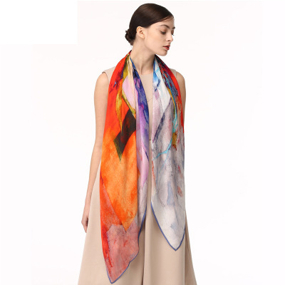 Summer new Huatai silk Zhuang mulberry silk scarf S55