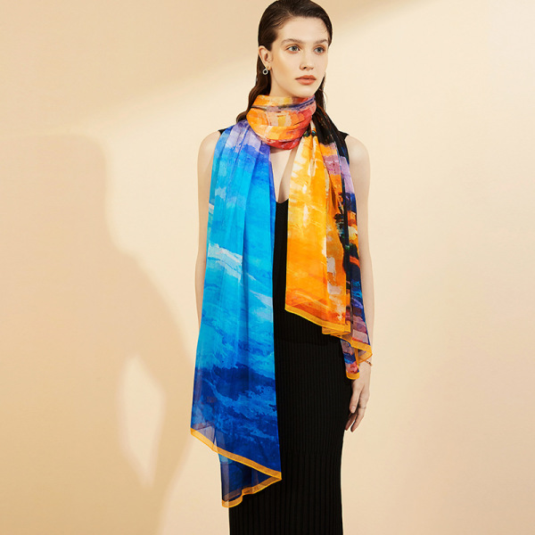 Sunscreen Scarf European Series HL07138-Harbour Sunset 1S48