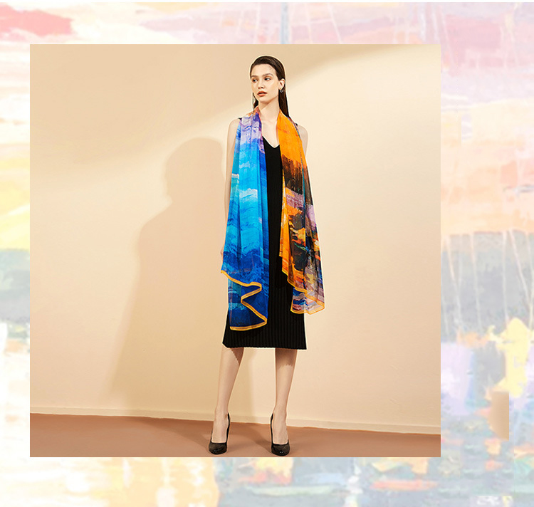 Sunscreen Scarf European Series HL07138-Harbour Sunset 1S48