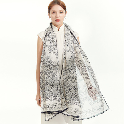 Sunscreen Scarf European Series HL07143-Cashew Obsession S43