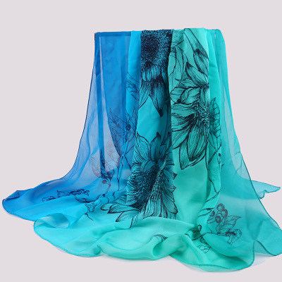 Travel Silk Square Shawl Scarf HAQ2701 S50