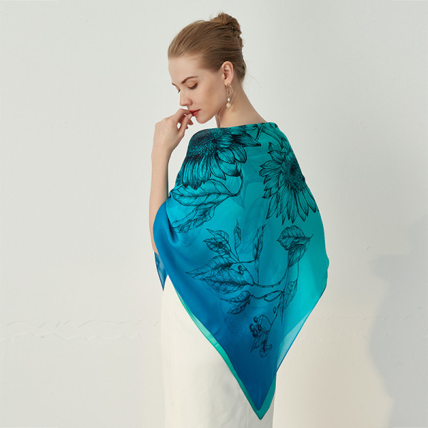 Travel Silk Square Shawl Scarf HAQ2701 S50