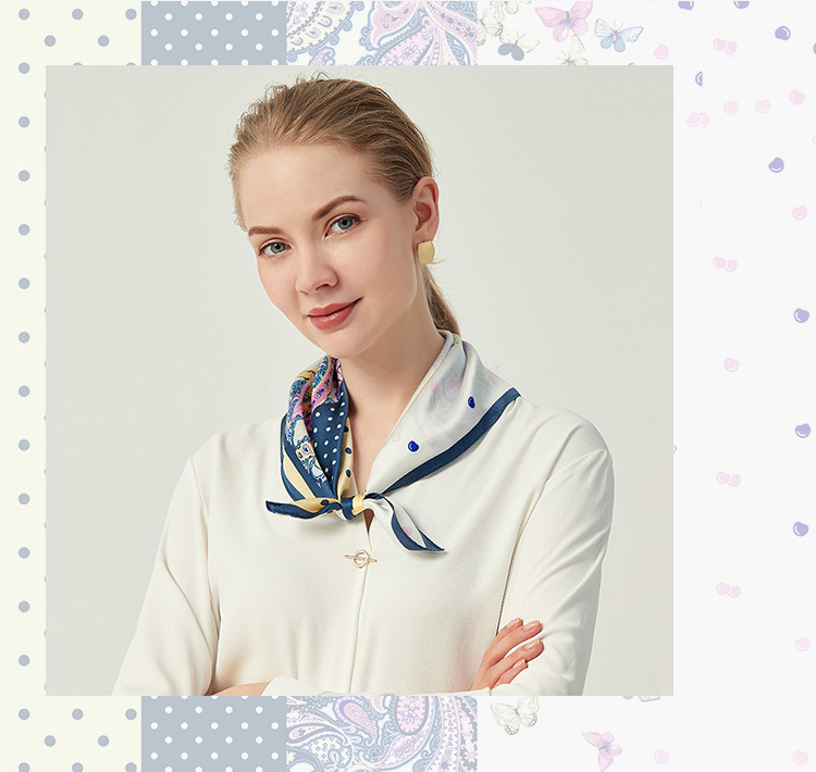 Summer beautiful silk scarf mulberry silk square scarf fashion headscarf S100