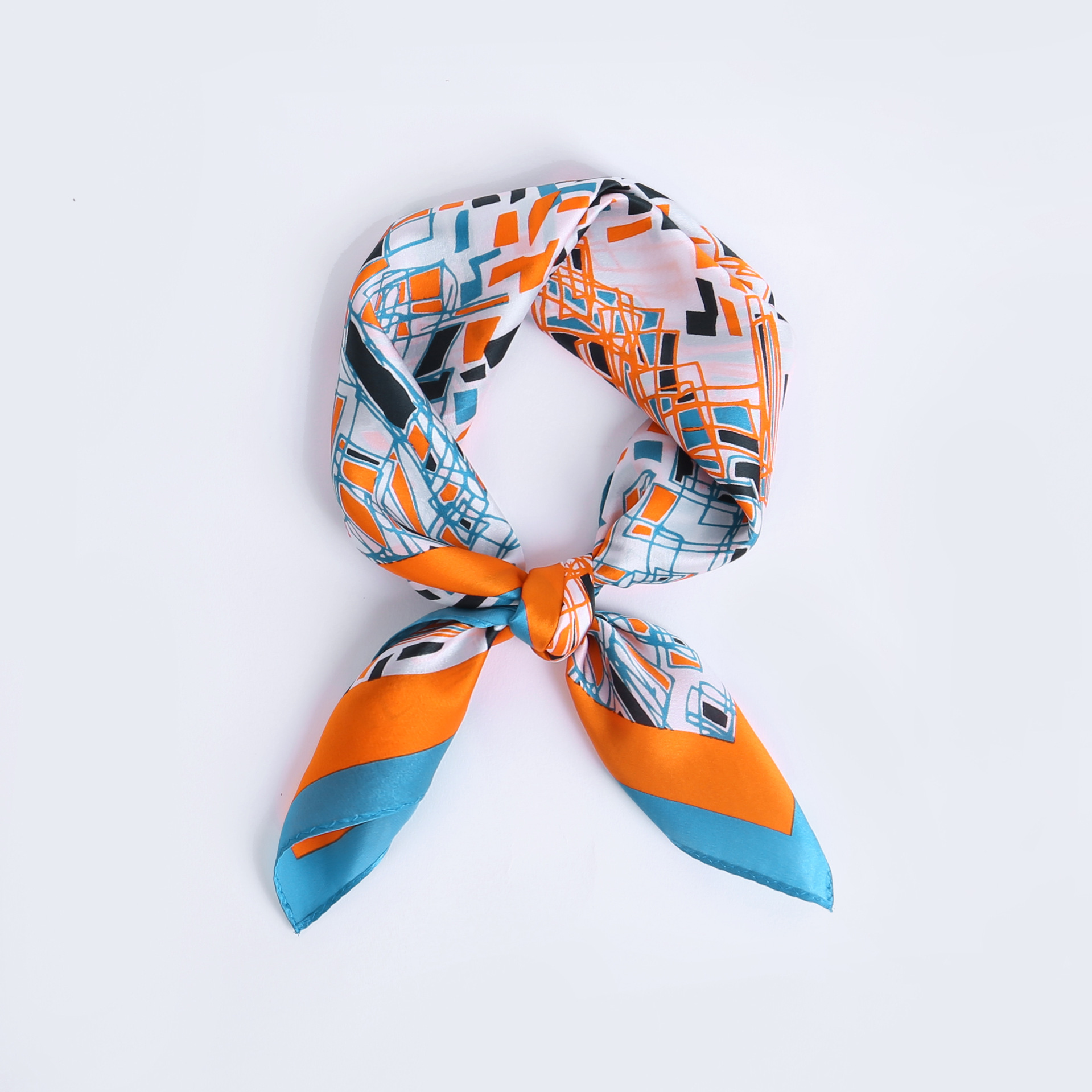 Simple fashion business wear small silk scarf silk all-match square scarf S103