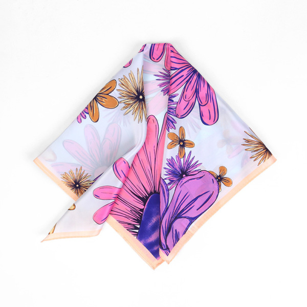 Mulberry silk square scarf spring summer hand-painted fashion silk scarf S105