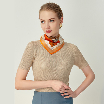 Animal shape fashion all-match silk square scarf mulberry silk S115