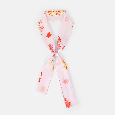 Modern Women's Mulberry Silk Narrow Scarf Fashion Long Silk Scarf Turban S96