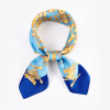 decorated with small checkered pattern ladies silk scarf S119