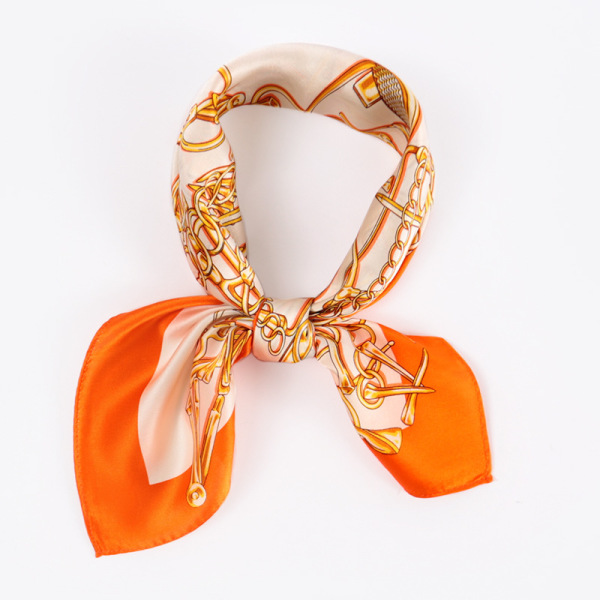 decorated with small checkered pattern ladies silk scarf S119