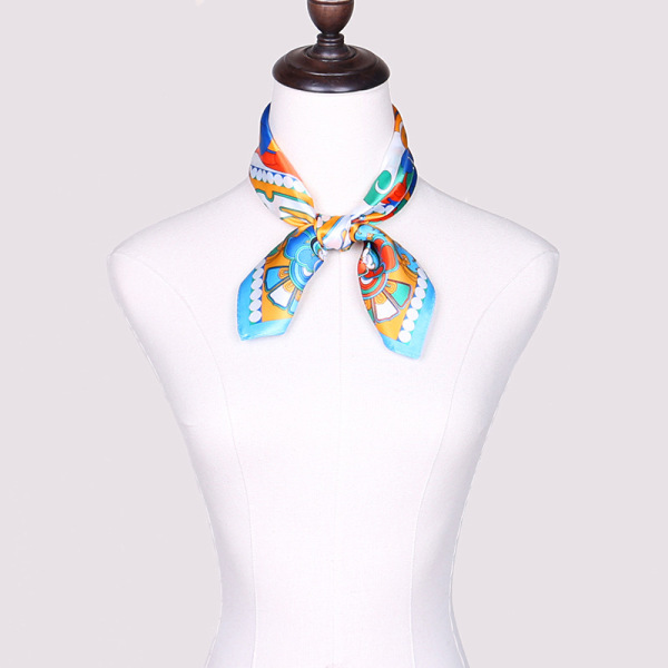 Professional Stewardess Silk Square Scarf Tied Bag Hair Band Silk Scarf S112