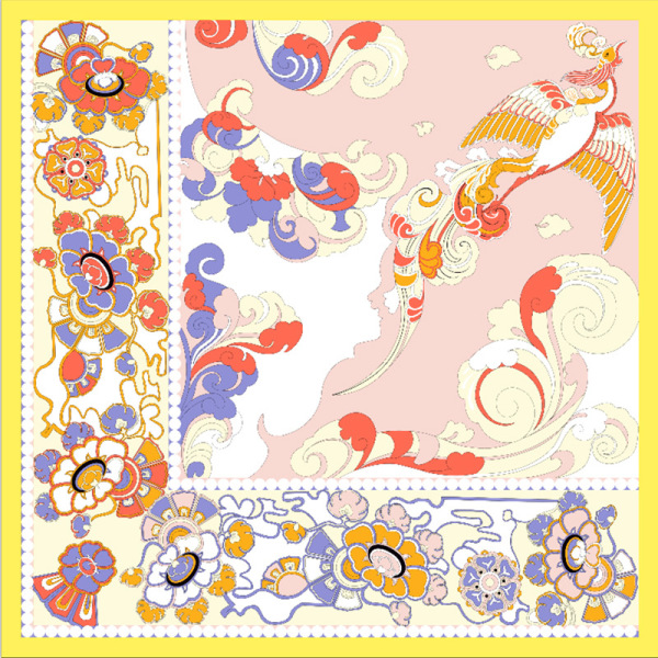 Professional Stewardess Silk Square Scarf Tied Bag Hair Band Silk Scarf S112