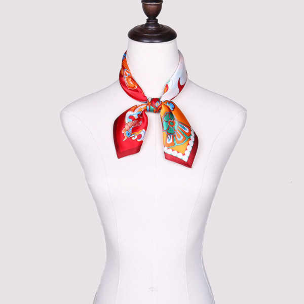 Professional Stewardess Silk Square Scarf Tied Bag Hair Band Silk Scarf S112